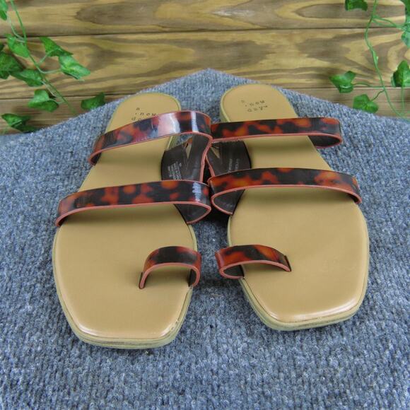A New Day Women's Slide Brown Synthetic Sz 9 Wide Gently Used 2025 - Picture 2 of 7